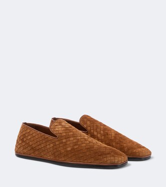 Palazzo Intrecciato suede slip-on shoes | Bottega Veneta