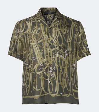 Printed silk twill bowling shirt | Gucci