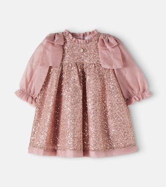 Baby bow-detail sequined dress   | Patachou