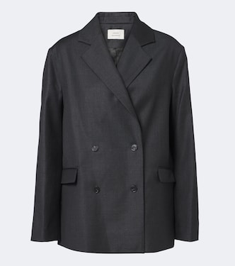 Donau double-breasted virgin wool blazer | Loulou de Saison
