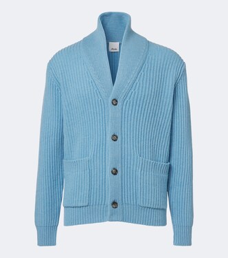 Ribbed-knit wool and cashmere cardigan | Allude