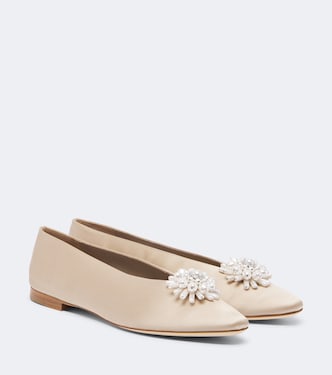 Verzierte Ballerinas Ines aus Satin | Jimmy Choo