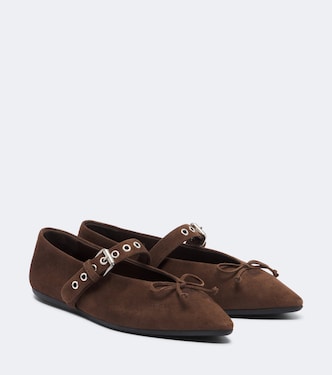 Suede ballet flats | Miu Miu