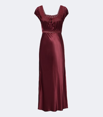 Midikleid Maeva aus Satin mit Spitze | Rixo