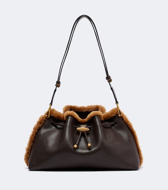 Cinch Medium leather shoulder bag | Jimmy Choo