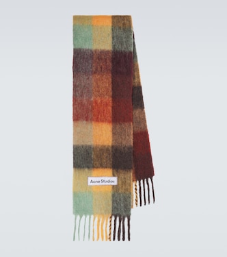 Vally alpaca-blend checked scarf | Acne Studios