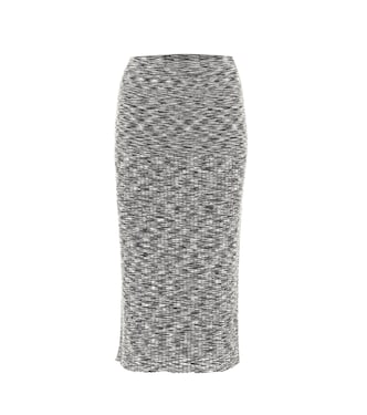 Printed stretch-wool midi skirt | Joseph