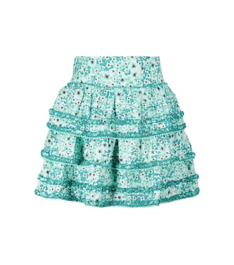 Minifalda Bibi de tiro alto floral | Poupette St Barth