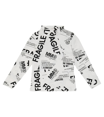 Printed stretch-cotton top | MM6 Maison Margiela Kids