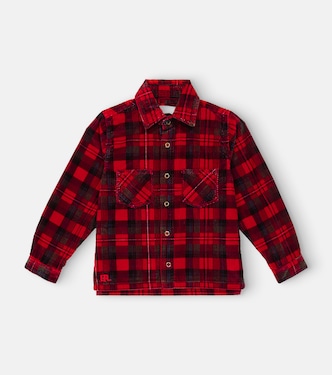Chemise en velours côtelé de coton à carreaux | ERL Kids
