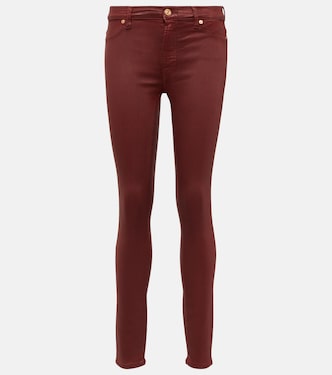 High-rise cotton-blend skinny jeans | 7 For All Mankind