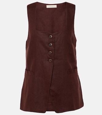 Maya linen vest | Faithfull