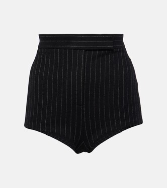 Pinstripe high-rise shorts | Alex Perry