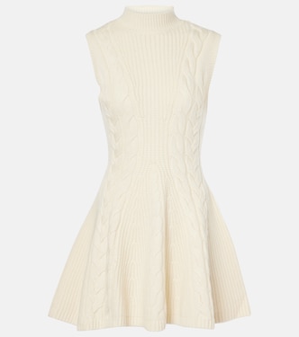 Charade cable-knit wool-blend minidress | Staud