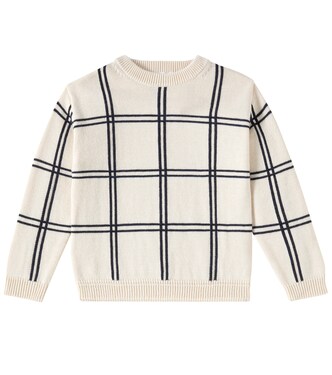 Erwin checked wool and cotton sweater | Bonpoint