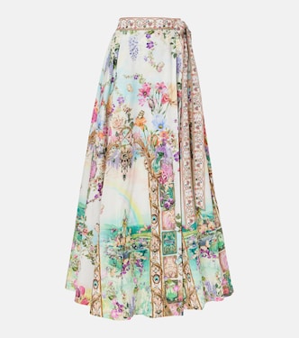 Falda envolvente de algodón estampada | Camilla
