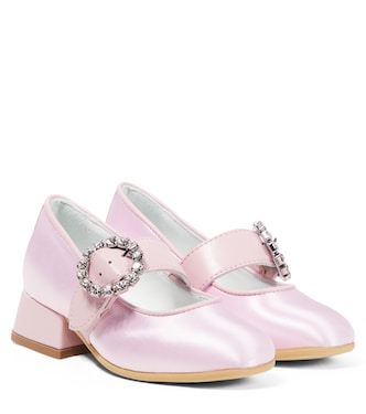 Dorothy embellished satin ballet flats | Monnalisa