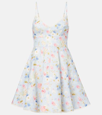 Lucky floral linen minidress | Zimmermann