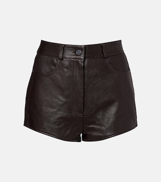 Loen high-rise leather micro shorts | The Frankie Shop