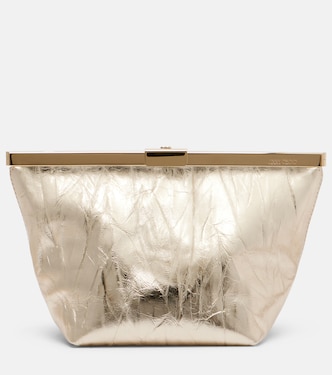 Ganache metallic leather clutch | Jimmy Choo