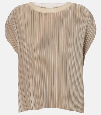 Cedre plissé satin top | Joseph