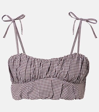 Pelea gingham cotton crop top | Faithfull