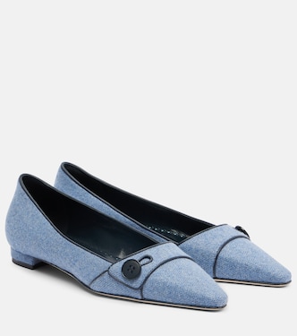 Lulamae herringbone ballet flats | Manolo Blahnik
