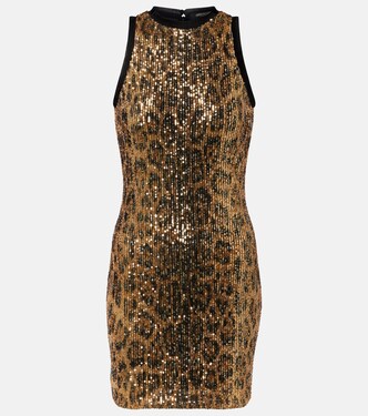 Sequined leopard-print minidress | Roberto Cavalli