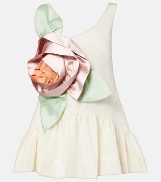 Rosette floral-appliqué taffeta top | Simone Rocha