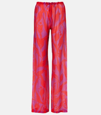 Pachas silk straight pants | Dries Van Noten