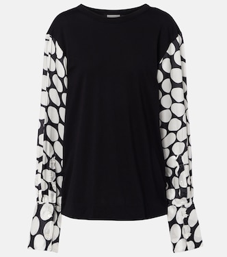 Polka-dot cotton-blend top | Dries Van Noten