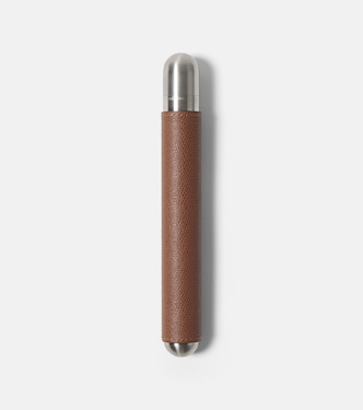 Leather-trimmed cigar holder | Giobagnara
