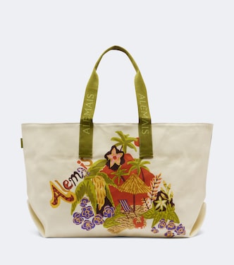 Island Cove printed cotton canvas tote bag | Alémais
