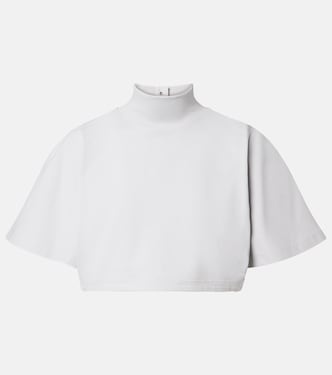 Cropped cotton jersey T-shirt | Alaïa