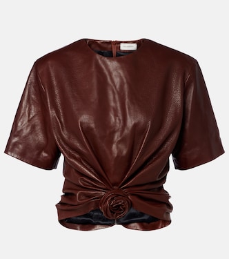 Cropped leather top | Magda Butrym