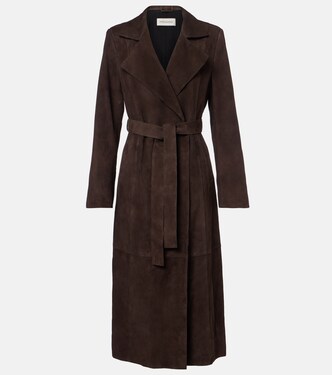 Winona belted suede wrap coat | Nour Hammour