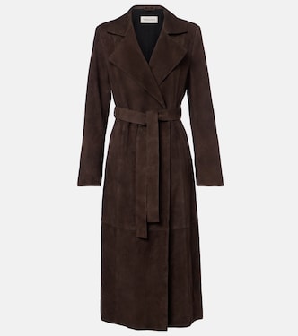 Winona belted suede wrap coat | Nour Hammour