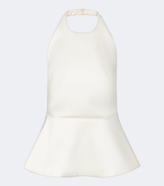 Bridal peplum halterneck top | Róhe
