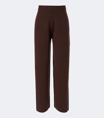 Ribbed-knit wool and cashmere wide-leg pants | Sportmax