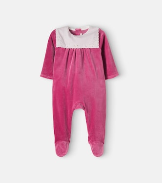 Baby Strampler aus Baumwollsamt | Chloé Kids