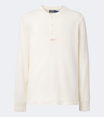 Waffle-knit cotton Henley shirt | Polo Ralph Lauren