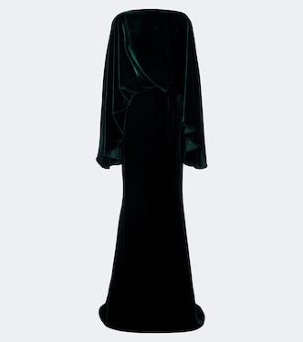 Draped velvet gown | Taller Marmo