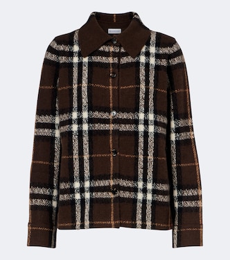 Hemdjacke Burberry Check aus Kaschmir | Burberry