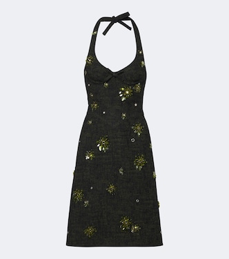 Vestido corto de tweed con cuentas | Shushu/Tong