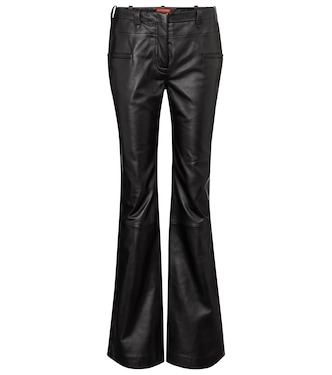 Pantalon évasé Serge à taille mi-haute en cuir | Altuzarra