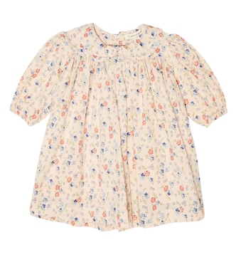 Baby Tilia floral cotton dress | Caramel