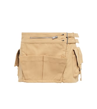 Minifalda de algodón con cinturón | Dion Lee