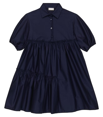 Tiered cotton-sateen shirt dress | Il Gufo