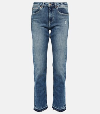 Mid-Rise Straight Jeans Girlfriend | AG Jeans