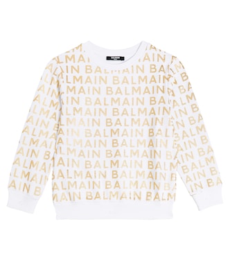 Logo cotton sweatshirt | Balmain Kids